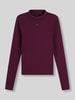 Tommy Jeans Bluzka z długim rękawem o kroju slim fit z mieszanki bawełny Bordowy