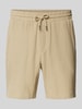 Only & Sons Korte broek met structuurmotief en elastische band, model 'BERTIL' Beige