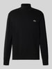 Lacoste sweter z czystej bawełny o kroju regular fit Czarny