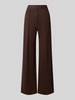 Christian Berg Woman wide fit broek van viscosemix Middenbruin
