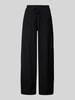 Review Wide Leg Stoffhose mit Tunnelzug Black