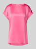 Christian Berg Woman T-Shirt mit geripptem Rundhalsausschnitt Pink