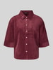 OPUS Relaxed fit overhemdblouse met borstzak, model 'Faisa' Bordeaux