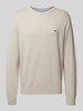 Fynch-Hatton Strickpullover mit Logo-Stitching Offwhite