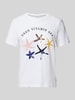 Only T-Shirt mit Paillettenbesatz Modell 'KITA' Weiss