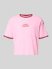ANOTHER COTTON LAB T-Shirt mit Label-Print und Rundhalsausschnitt Rosa