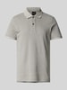 Geox Slim fit poloshirt met structuurmotief Zilver