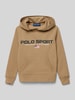 Polo Sport Hoodie mit Label-Print Hellbraun