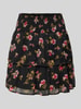 Vero Moda Ausgestellter Mini-Rock mit Allover-Muster Modell 'SMILLA' Black