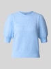 VERO MODA Regular Fit Pullover mit Puffärmeln Hellblau Melange