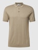 SELECTED HOMME Poloshirt met korte knoopsluiting, model 'BERG' Olijfgroen gemêleerd