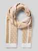 Guess Strickschal mit Label-Stitching Modell 'SEVYN' Beige