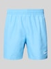Nike Badehose mit Label-Print Hellblau