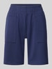 Christian Berg Woman regular fit short met elastische band Donkerblauw