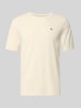 Scotch & Soda T-shirt met Labelstitching en Ronde hals Zand