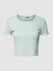 Guess Kort T-shirt met smokdetails, model 'SMOKED' Mintgroen