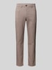 SELECTED HOMME Slim fit stoffen broek met riemlussen, model 'MILES' Beige