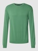 JOOP! Collection Sweter z dzianiny z okrągłym dekoltem model ‘Luxos’ Zielony lipowy