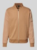 BOSS Sweatjack met opstaande kraag, model 'Skiles' Beige