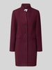 comma Mantel mit Stehkragen Bordeaux