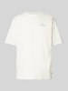 Mazine T-Shirt mit Label-Stitching Offwhite