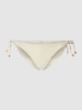 Banana Moon Bikinislip met vetersluiting en kralen Offwhite