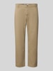 REVIEW Straight Fit Hose aus Baumwoll-Mix Taupe