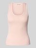 Tom Tailor Denim Slim Fit Tank Top aus Baumwoll-Mix Rosa