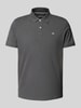 Tom Tailor Regular Fit Poloshirt mit Logo-Stitching Modell 'BASIC' Anthrazit