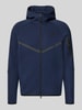 Nike Regular Fit Sweatjacke aus Baumwoll-Mix Dunkelblau
