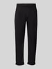 MCNEAL Tapered Fit Bundfaltenhose mit Strukturmuster Black