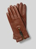 Roeckl Leren handschoenen met labeldetail Cognac