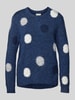 FREE/QUENT Gebreide pullover met ribboorden, model 'Luisa' Blauw