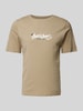 Jack & Jones T-Shirt mit Label-Print Khaki