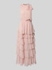 Neo Noir Maxikleid im Stufen-Look Modell 'MARLI SOLID CHIFFON DRESS' Hellrosa
