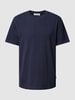 Armedangels T-shirt in effen design, model 'MAARKOS' Marineblauw