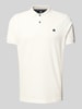 Lerros Poloshirt met labelstitching Offwhite