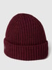 Cinque Beanie mit Label-Detail Modell 'Modesto' Bordeaux Rot
