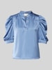 Neo Noir Blusenshirt mit V-Ausschnitt Modell 'Roella' Rauchblau