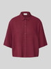 Jake*s Casual Relaxed fit overhemdblosue met 1/2-mouwen Donkerrood