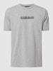 Napapijri T-Shirt mit Logo Modell 'Box' Silber