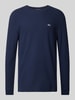 Tommy Jeans Regular Fit Longsleeve mit Label-Stitching Marine