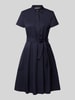 Christian Berg Woman Selection Sukienka koszulowa o długości do kolan w jednolitym kolorze Granatowy