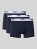 Emporio Armani Trunks im 3er-Pack mit Logo-Bund Dunkelblau
