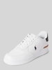 Polo Ralph Lauren Leren sneakers met logostitching, model 'MASTERS' Wit