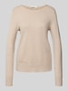 Christian Berg Woman Strickpullover mit U-Boot-Ausschnitt Metallic Beige Melange