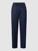 Fransa Stoffhose mit Leinen-Anteil Modell 'Maddie' Marineblau