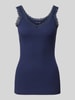 Christian Berg Woman Tanktop met kant Donkerblauw