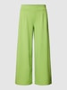 ICHI Flared Cut Stoffhose mit Bundfalten Modell 'Kate' Neon Gruen