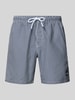 Shiwi Regular fit zwembroek met labelpatch, model 'Mike' Marineblauw